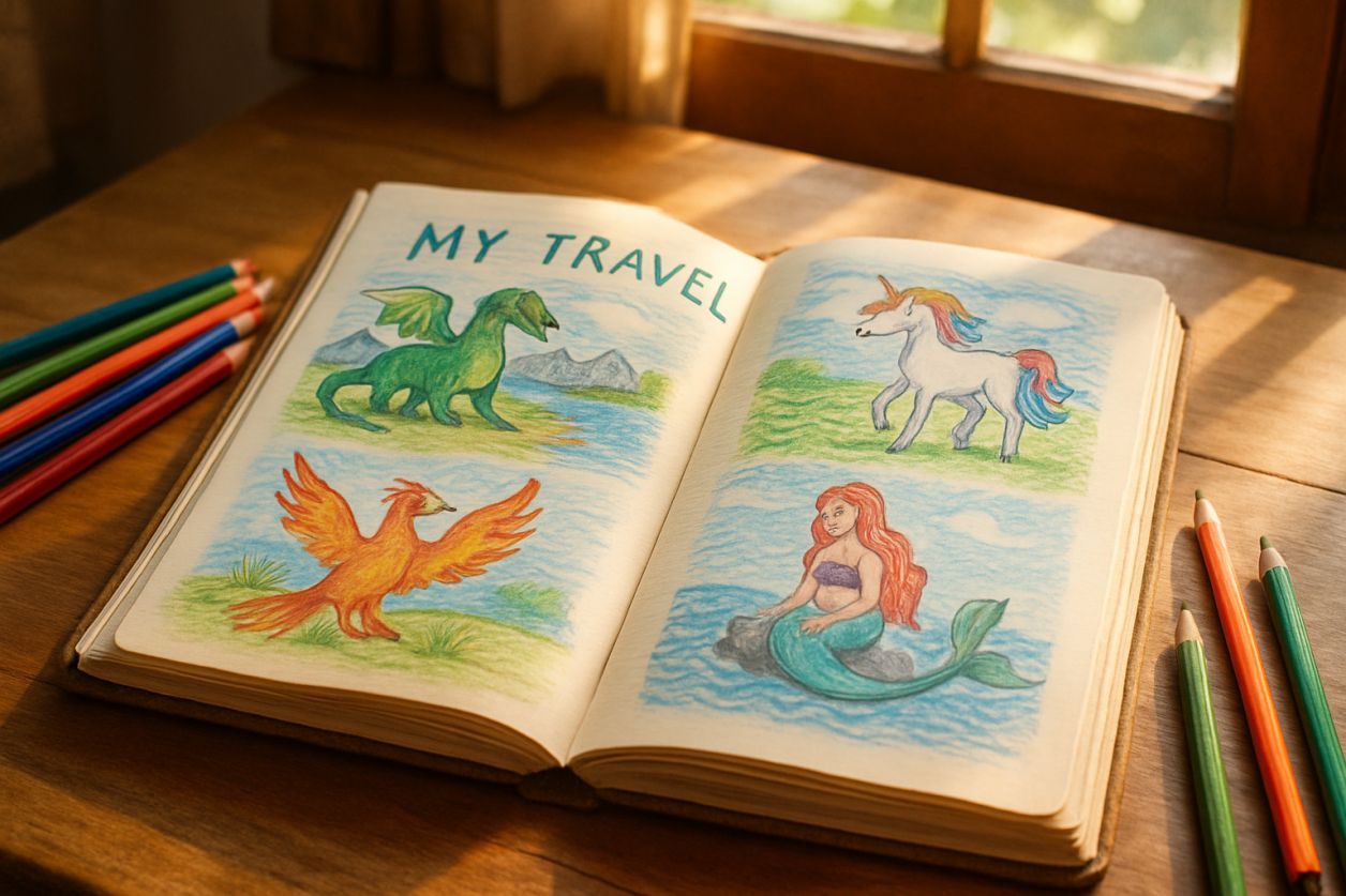 Carnet de voyage imaginaire enfant facile