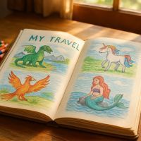 Carnet de voyage imaginaire enfant facile