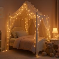 Chambre féerique : guirlandes et magie