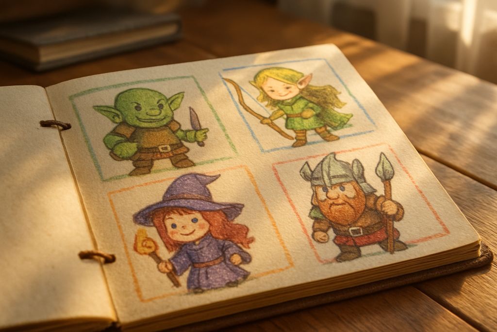 Créer un carnet des héros de la maison