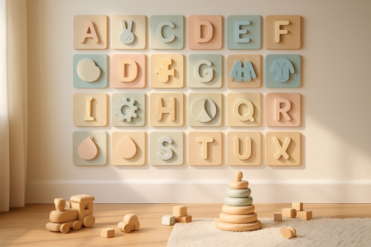 Affichage mural ludique pour écrire bébé