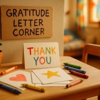 Un coin lettres de gratitude pour enfant
