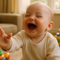 À quel âge bébé rit pour la 1re fois ?